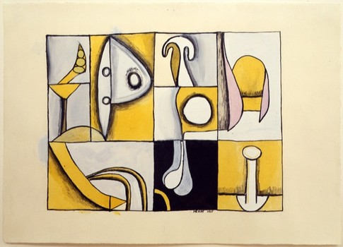 The Katonah Museum of Art is featuring a gathering of abstract works by a number of high-profile artists, including Eva Hesse. In this image: her work 'No Title,' from 1965.